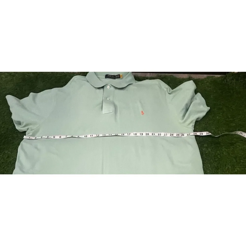 Polo Ralph Lauren Polo Shirt Men's Large Classic Fit 100% Cotton Mint Green 2XLT